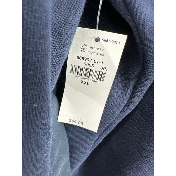 Old Navy Navy Blue Half Zip Long Sleeve Sweatshirt Men's Size XX-Large XXL NWT - Picture 6 of 7